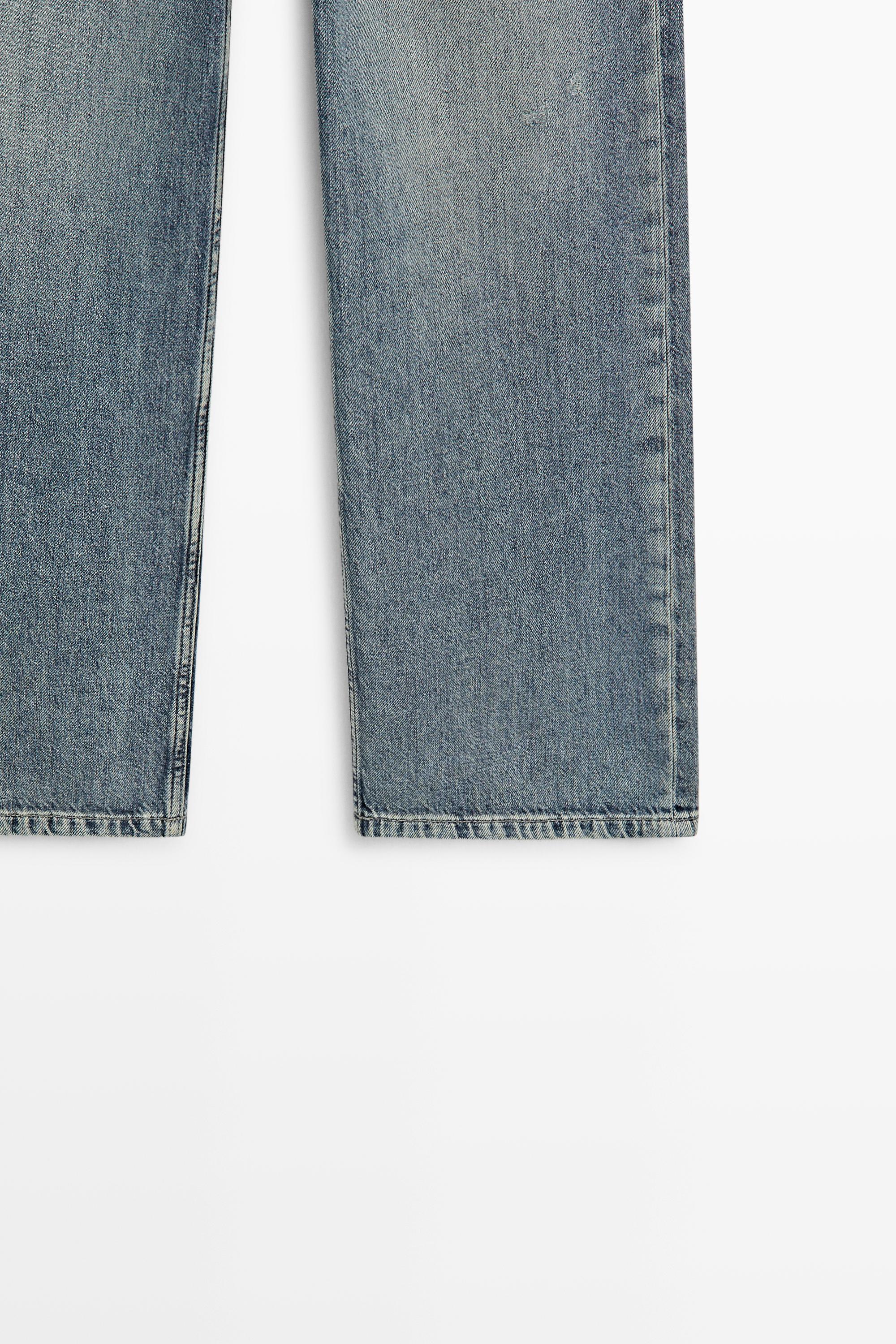 Low-rise straight-leg jeans